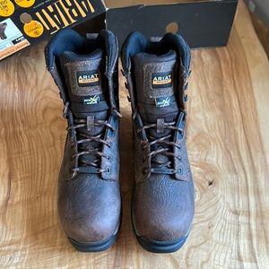 Men's Ariat MasterGrip 8" H20 MetGuard composite toe boots size 9